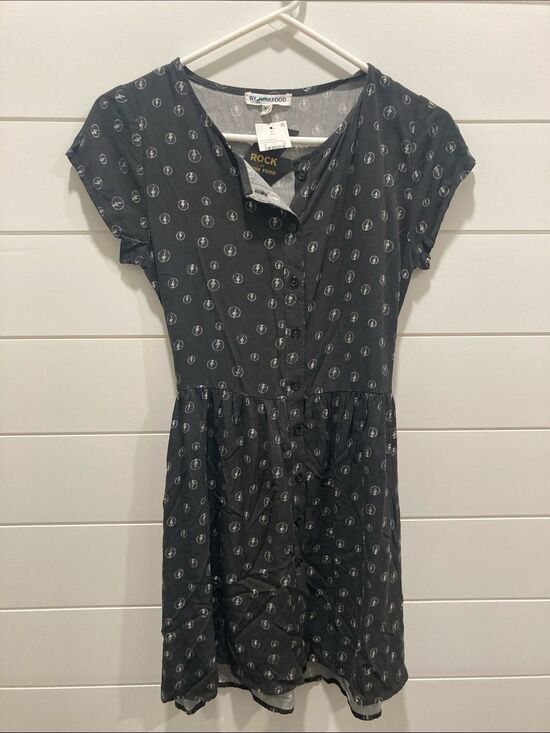 Junk Food Clothing Dresses & Skirts - New w Tag -Rock by JunkFood AC/DC Lightning Bolt Skater Dress - Size XS- Grunge